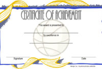 Basketball Achievement Certificate Template 5