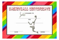 Basketball Certificate Template 6