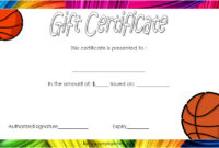 Basketball Gift Certificate Template 1