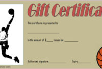 Basketball Gift Certificate Template 2