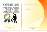 Basketball MVP Certificate Template 2