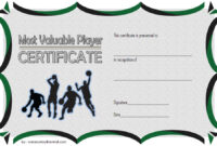 Basketball MVP Certificate Template 3