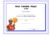 Basketball MVP Certificate Template 7