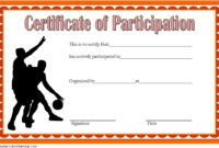 Basketball Participation Certificate Template 1