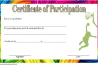 Basketball Participation Certificate Template 5