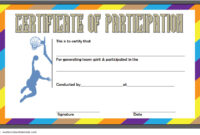 Basketball Participation Certificate Template 6