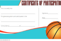 Basketball Participation Certificate Template 7