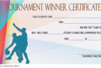 Basketball Tournament Certificate Template 10