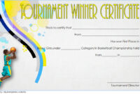 Basketball Tournament Certificate Template 8