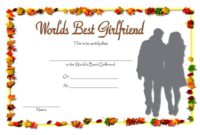 Best Girlfriend Certificate Template 8