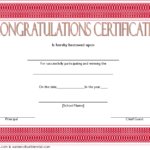 Congratulation Winner Certificate Template 1 | Paddle Certificate