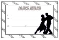 Dance Award Certificate Template 3