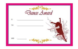 Dance Award Certificate Template 5 | Paddle Templates