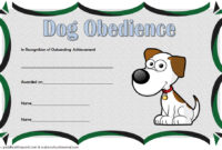Dog Obedience Certificate Template 5