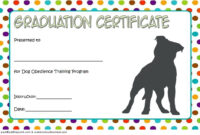 Dog Obedience Certificate Template 8