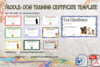 Download 10+ Best Ideas of Dog Training Certificate Template free for show, obedience, official service, firefighters, pet adoption with pdf and word format!