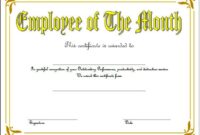 Employee of The Month Certificate Template 7