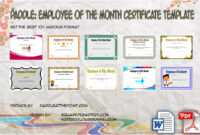 Employee of The Month Certificate Templates by Paddle