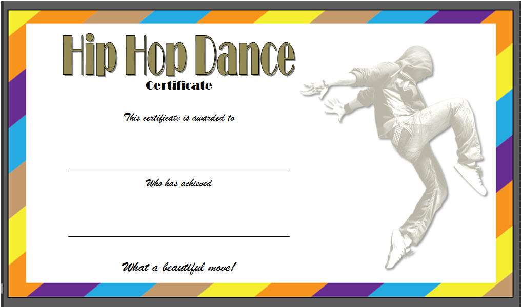 hip hop certificate templates, hip hop dance certificate template, hip hop dance certificate format, best dancer certificate, dance award certificate template, street dance certificate template