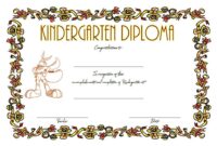 Kindergarten Diploma Certificate Template 4