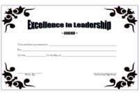 Leadership Award Certificate Template 5