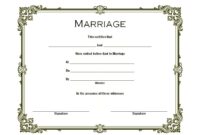 Marriage Certificate Editable Template 5
