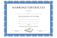 Marriage Certificate Editable Template 8