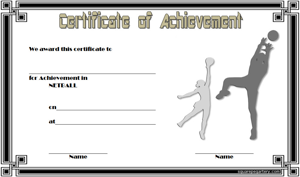netball achievement certificate template, netball achievement certificates, netball certificate template free download, sports certificate template
