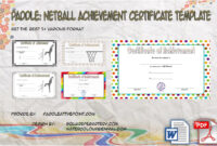 Netball Achievement Certificate Templates by Paddle