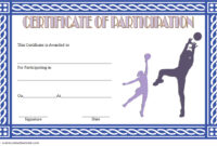 Netball Participation Certificate Template 3