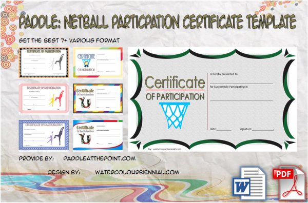 Netball Participation Certificate Templates - 7+ New Designs