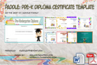 Get 10+ Great Ideas of Pre K Diploma Certificate Editable Templates for pre-kindergarten student, graduation, completion, pre-primary, teacher training free!