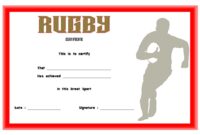 Rugby Certificate Template 1