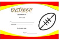 Rugby Certificate Template 2