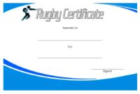 Rugby Certificate Template 3