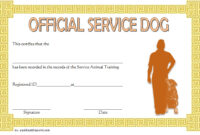 Service Dog Certificate Template 4