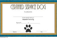 Service Dog Certificate Template 7