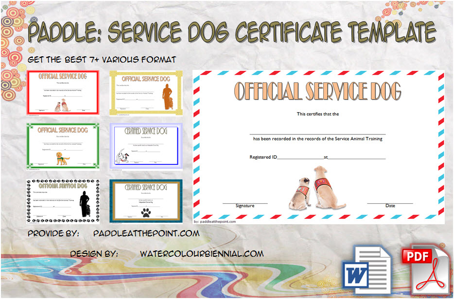 Service Dog Certificate Template