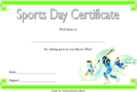 Sports Day Certificate Template 3