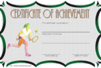 Tennis Achievement Certificate Template 3