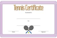 Tennis Certificate Template 1