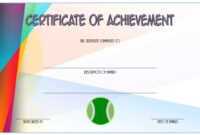 Tennis Certificate Template 8