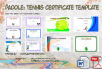 Tennis Certificate Templates by Paddle