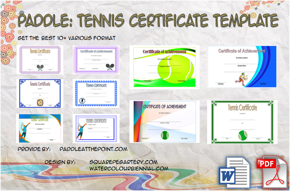 Tennis Certificate Template