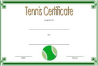 Tennis CertificateTemplate