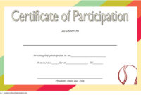 Tennis Participation Certificate Template 4