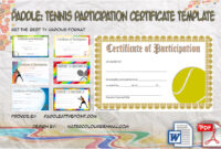 Tennis Participation Certificate Templates Free by Paddle