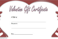 Valentine Gift Certificate Template 2