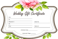 Wedding Gift Certificate Template 1