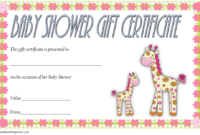 Baby Shower Gift Certificate Template 3